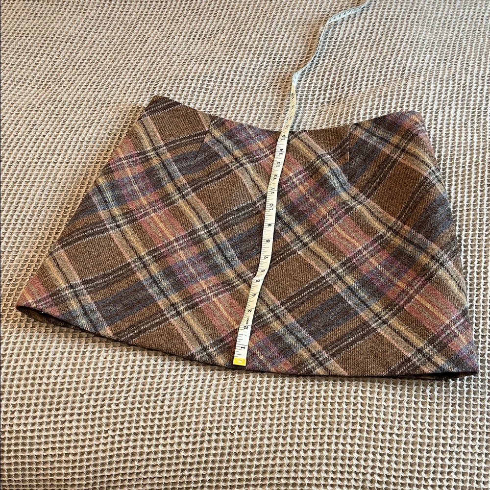 Gap Plaid Wool Mini Skirt